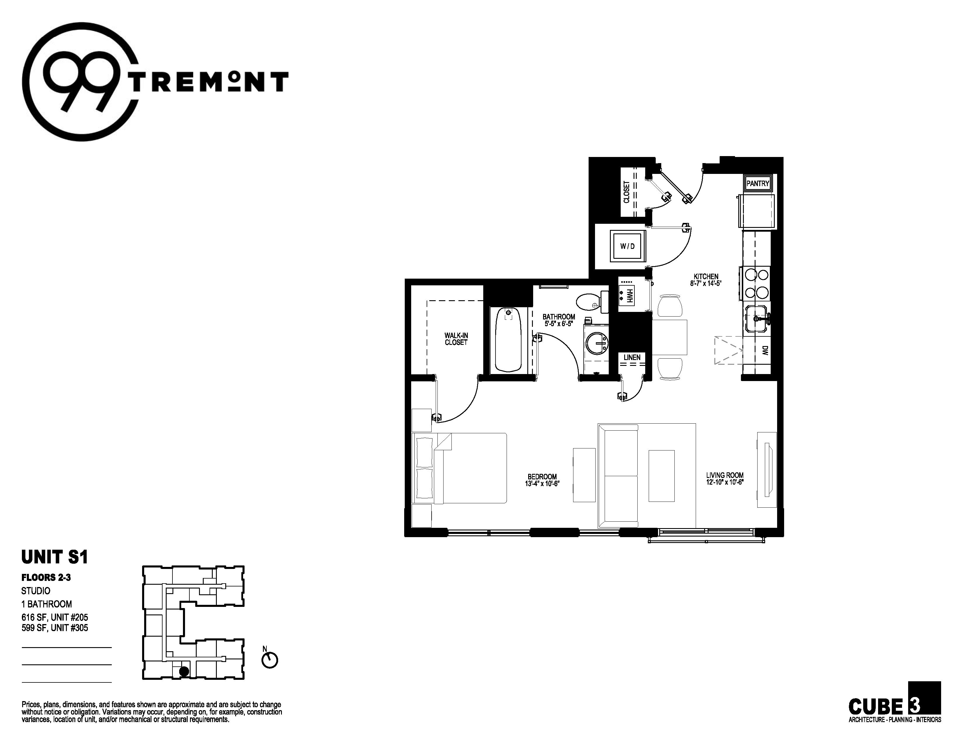 99 Tremont Residences Floor plan